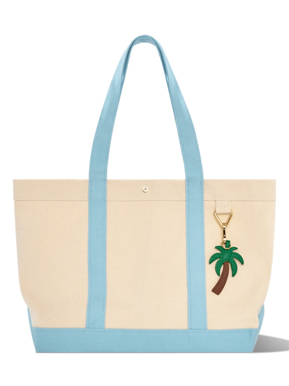 NWT BAUBLEBAR Canvas Beach Tote with Palm Tree Charm 🌴